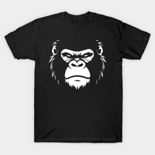 Minimalistic gorilla made of white shapes T-Shirt